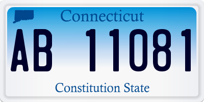 CT license plate AB11081