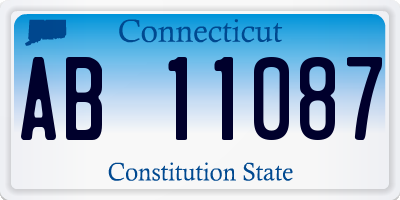 CT license plate AB11087