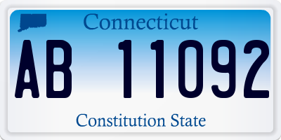 CT license plate AB11092