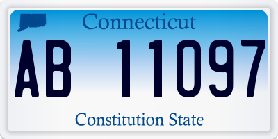 CT license plate AB11097