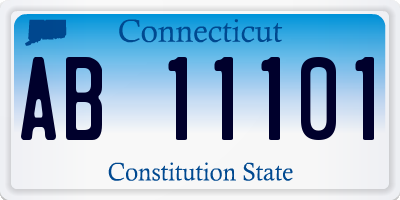 CT license plate AB11101