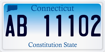 CT license plate AB11102