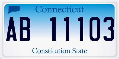 CT license plate AB11103