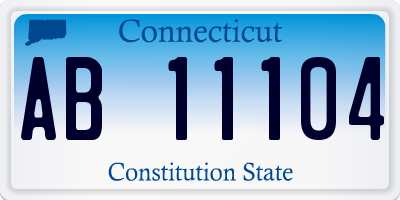 CT license plate AB11104