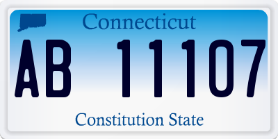 CT license plate AB11107