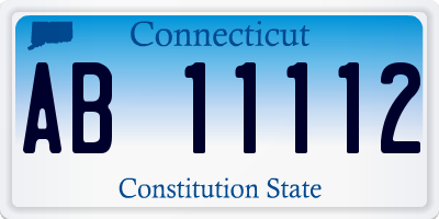 CT license plate AB11112