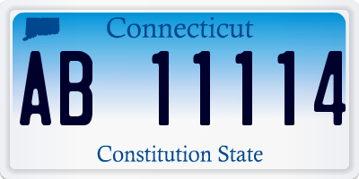 CT license plate AB11114