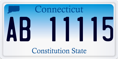 CT license plate AB11115