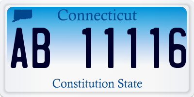 CT license plate AB11116