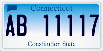 CT license plate AB11117