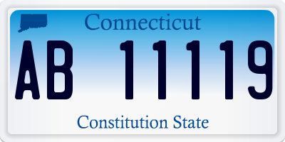 CT license plate AB11119