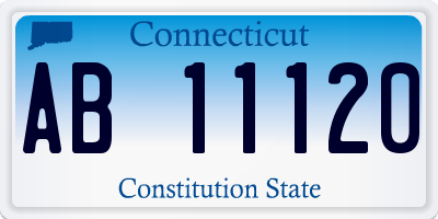 CT license plate AB11120