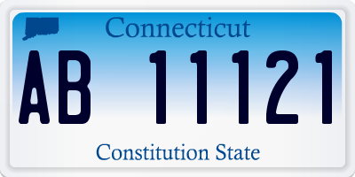 CT license plate AB11121