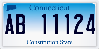 CT license plate AB11124