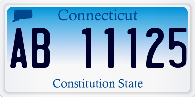 CT license plate AB11125