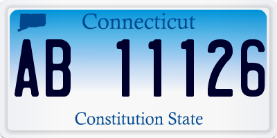 CT license plate AB11126