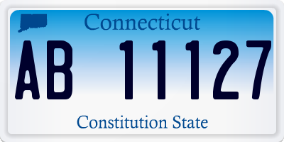 CT license plate AB11127