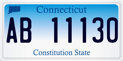 CT license plate AB11130