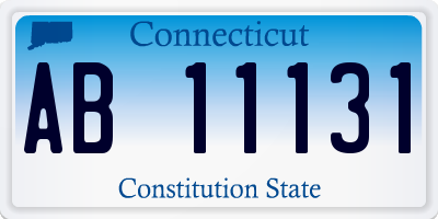 CT license plate AB11131