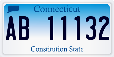 CT license plate AB11132