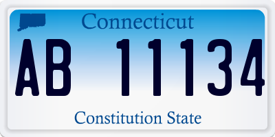 CT license plate AB11134