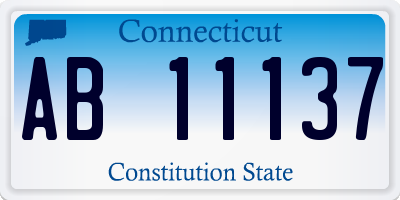 CT license plate AB11137