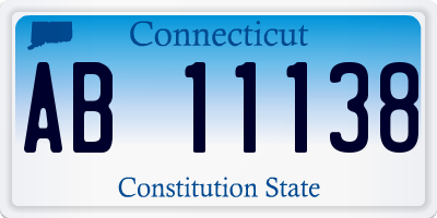 CT license plate AB11138