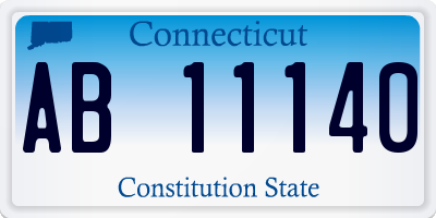 CT license plate AB11140