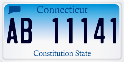 CT license plate AB11141