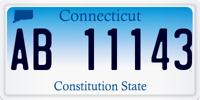 CT license plate AB11143