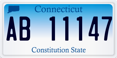 CT license plate AB11147