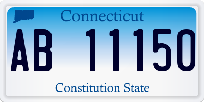 CT license plate AB11150