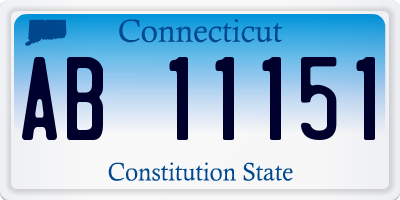 CT license plate AB11151