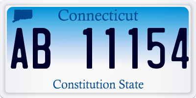 CT license plate AB11154