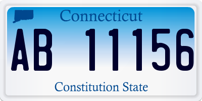 CT license plate AB11156