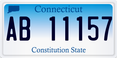 CT license plate AB11157