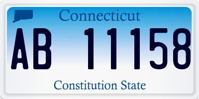 CT license plate AB11158