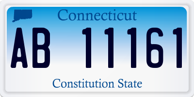 CT license plate AB11161