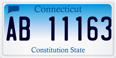 CT license plate AB11163