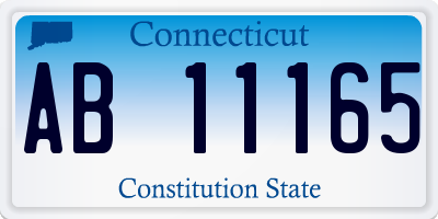 CT license plate AB11165