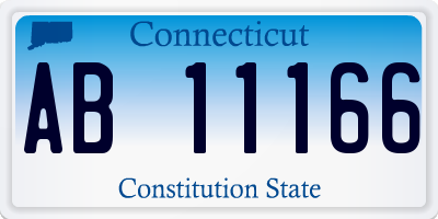 CT license plate AB11166