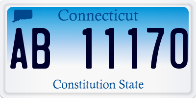 CT license plate AB11170