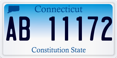 CT license plate AB11172