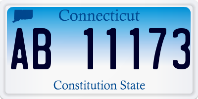 CT license plate AB11173