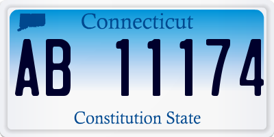 CT license plate AB11174