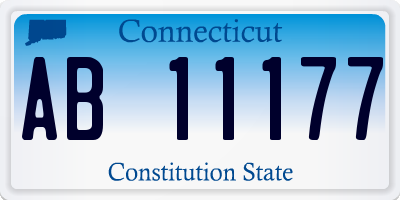 CT license plate AB11177