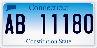 CT license plate AB11180