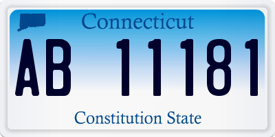 CT license plate AB11181