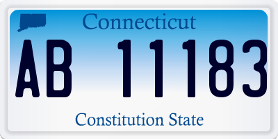 CT license plate AB11183