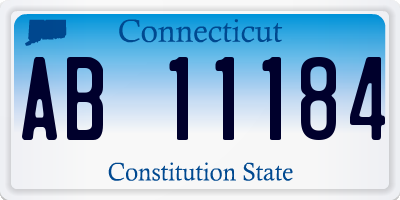 CT license plate AB11184